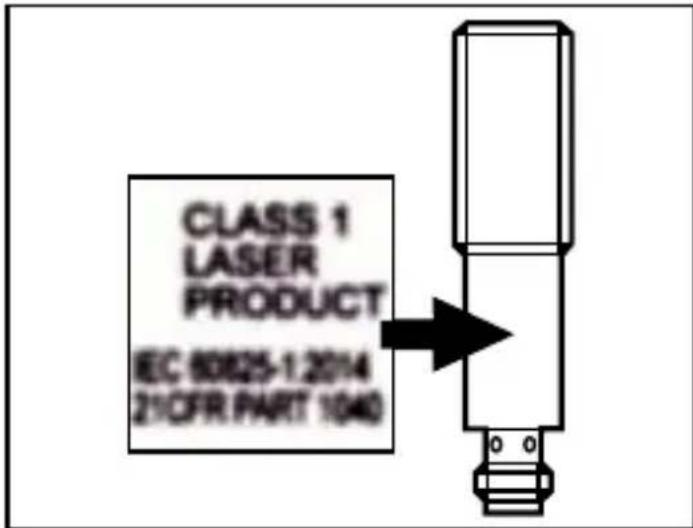 IFM OGE701 - Position de l'étiquette du produit Etiquette supplémentaire - 1