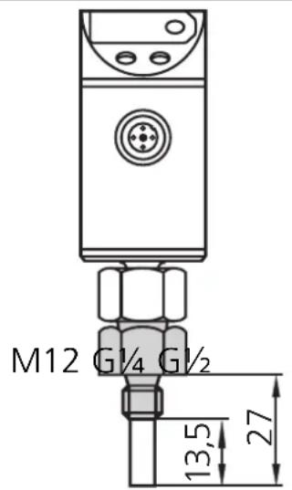 IFM TN2930 - Profondeur d'installation de la sonde: min. 12mm dans le tube. - 1