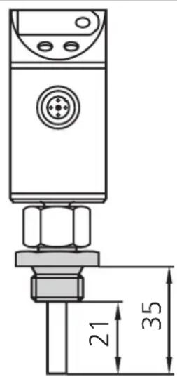 IFM TN2930 - Profondeur d'installation de la sonde: min. 12mm dans le tube. - 3