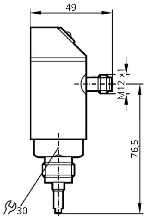 IFM TN7430 - Scale drawing - 2