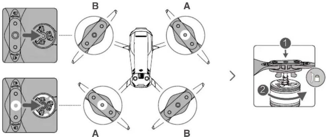 DJI Mavic 3 Classic - Τοποθέτηση των ελίκων - 1