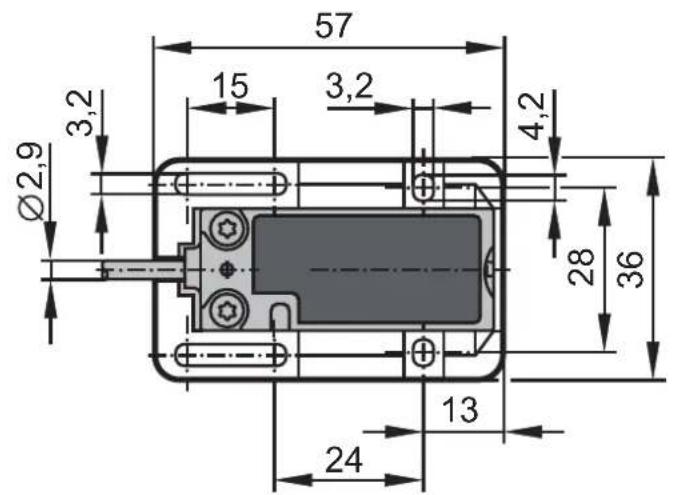 IFM KQ5010 - Cotation des trous adaptateur de montage - 1
