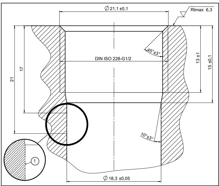 IFM PL1502 - Sealing flush mount via sealing ring - 2