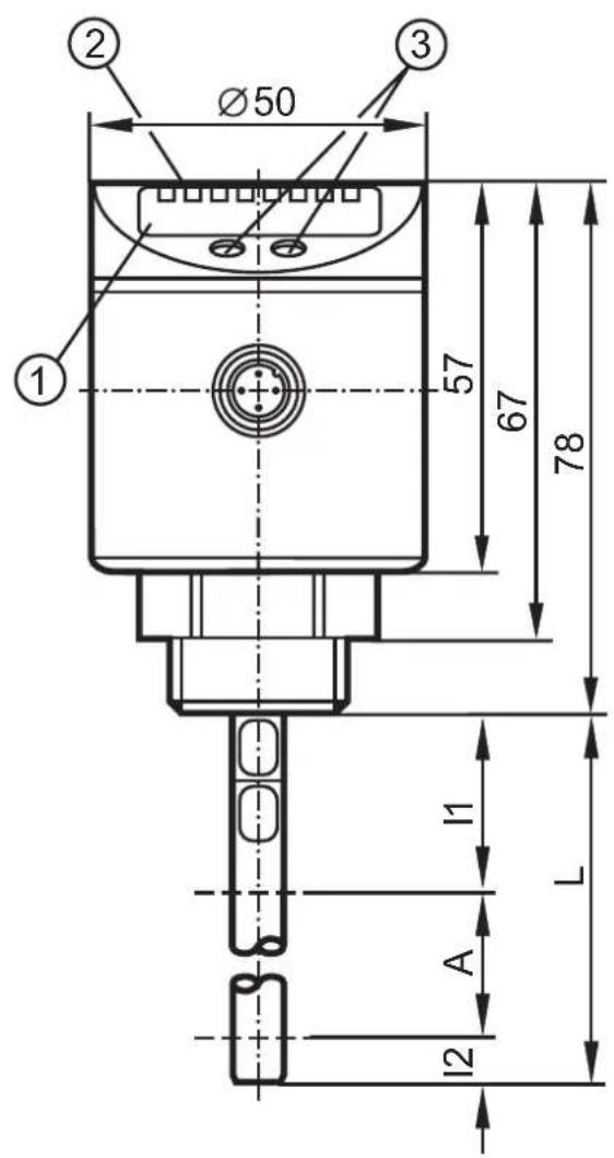 IFM LR7022 - Scale drawing - 1
