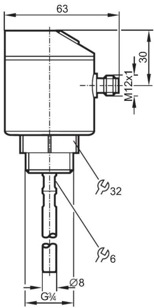 IFM LR7022 - Scale drawing - 2