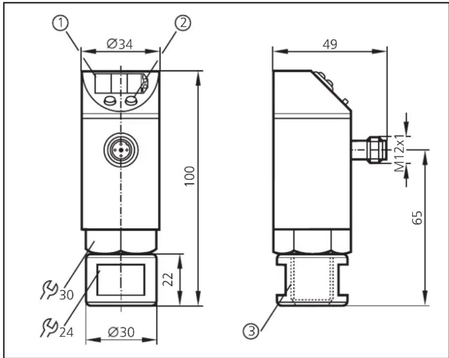 IFM PP2000 - Maßzeichnung - 1