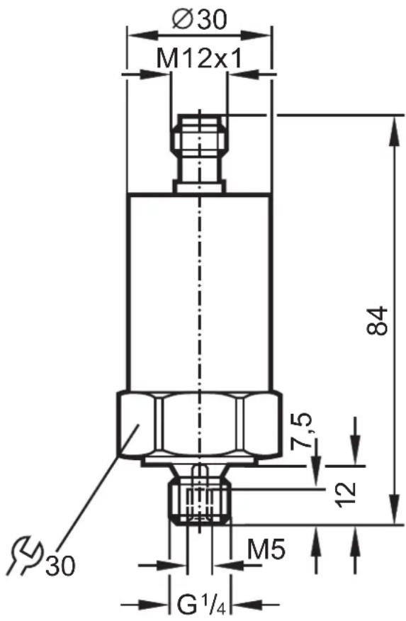 Ø30 M12x1 84 7,5 12 M5 G1/4 Ø30