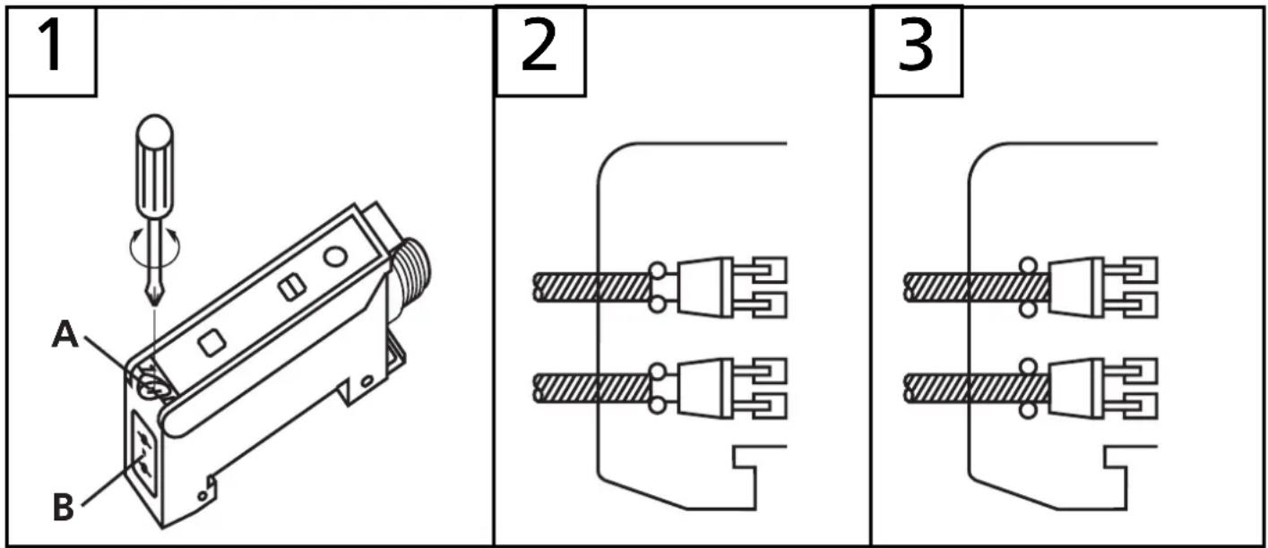 IFM OB5022 - Adaptieren der Lichtleiter: - 1