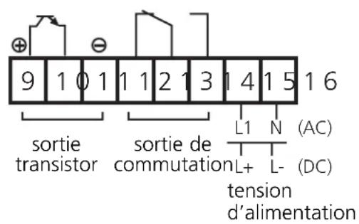 IFM DD0001 - Raccordement des bornes: - 1