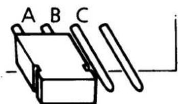 A B C -