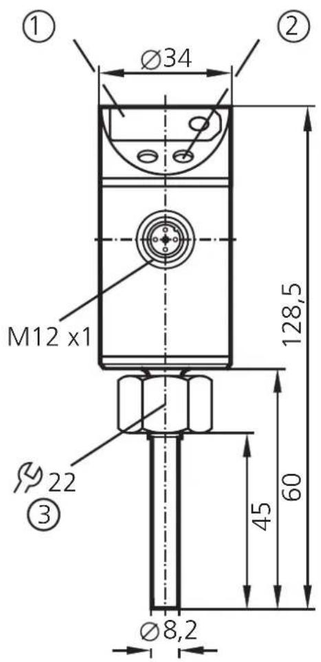 IFM TN2530 - Maßzeichnung / Scale drawing / Dimensions - 1