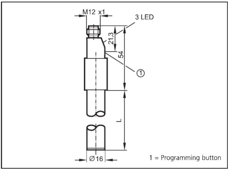 IFM LI2041 - Scale drawing - 1