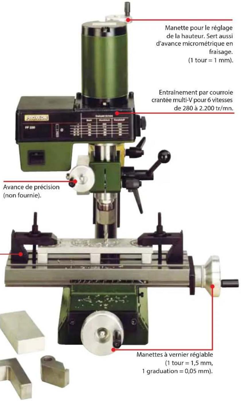 PROXXON DS 460 - Jeu de pince de serrage pour PF 230 et FF 230, 5 pièces - 1