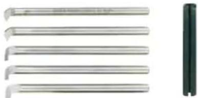 PROXXON DS 460 - Jeu de 6 burins en HSS pour filtrages interieurs, rainures et cannelures - 1