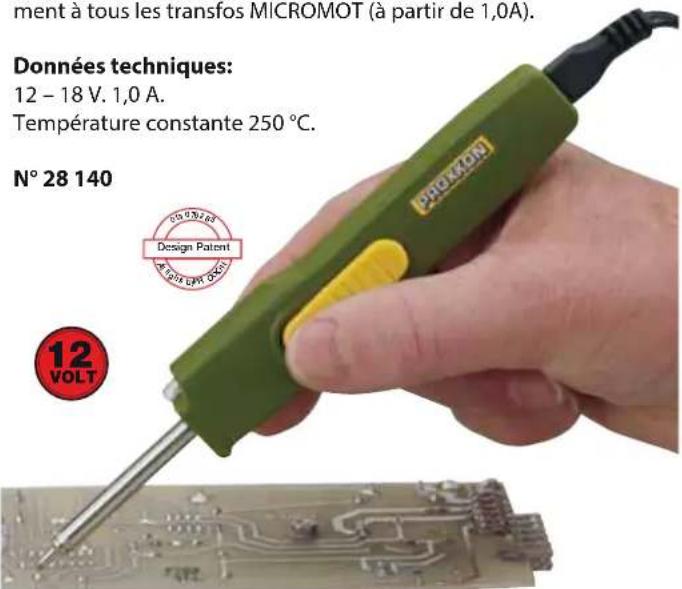 PROXXON DS 460 - Avec thermostat pour température précise de 250°c. idéal pour le soudage de composants électroniques. - 1