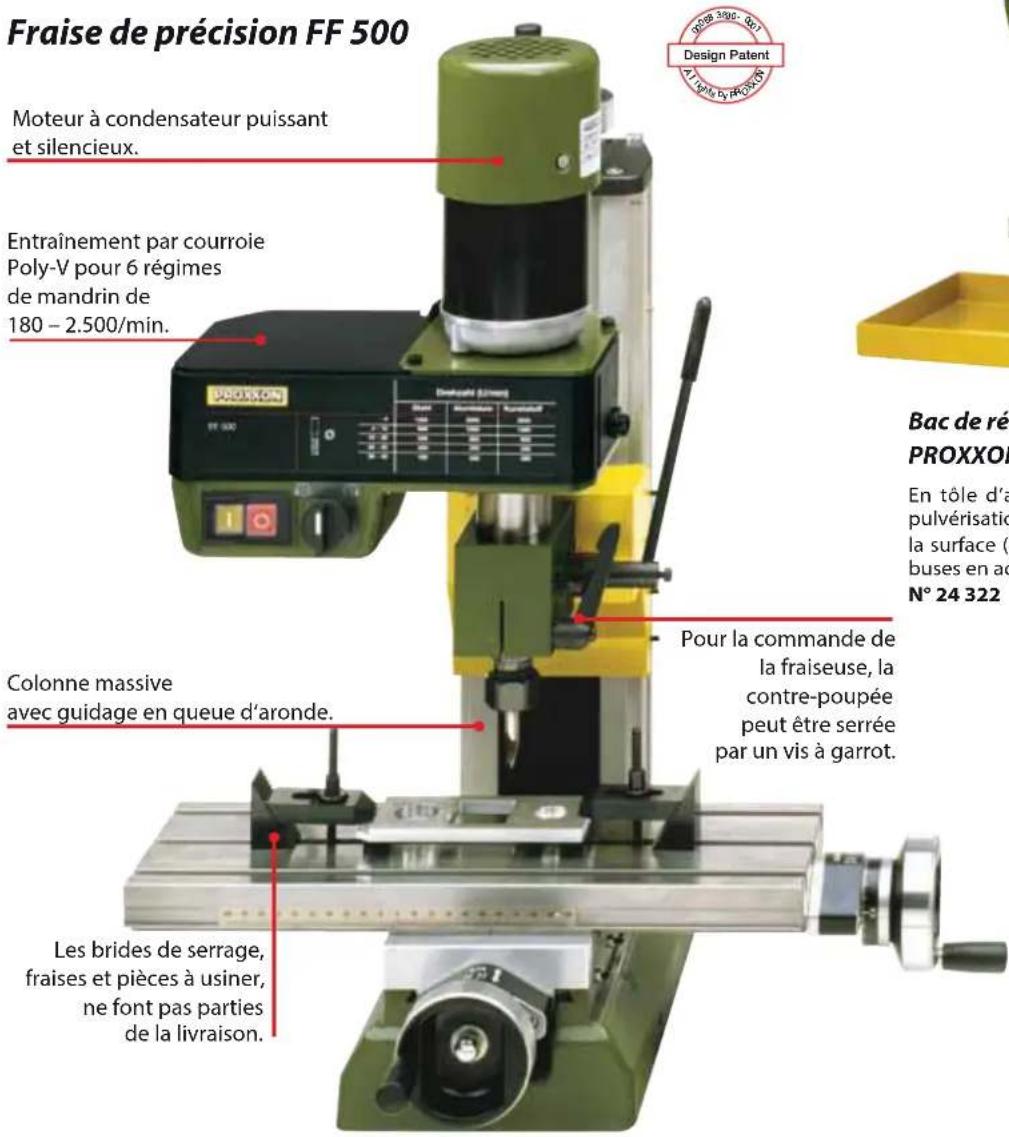 PROXXON DS 460 - Mandrin à couronne dentée 10 mm avec queue. - 1