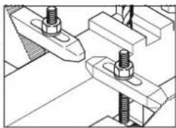 PROXXON DS 460 - Brides de serrage crantées en acier - 1