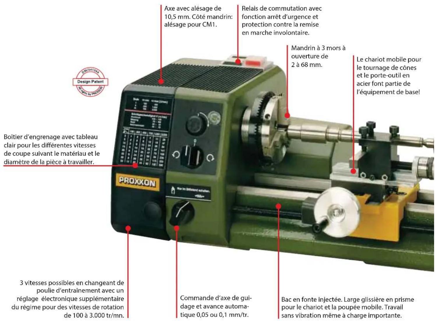 PROXXON DS 460 - Tour de précision PD 230/E - 1