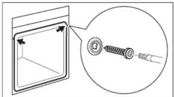 AEG BPK531L61M - Securing the oven to the cabinet - 1
