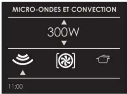 MICRO-ONDES ET CONVECTION 300W 11:00