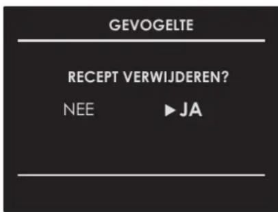 GEVOGELTE RECEPT VERWIJDEREN? NEE ▶ JA