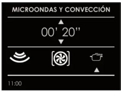 MICROONDAS Y CONVECCIÓN 00' 20" 11:00