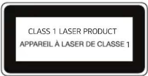 LG CineBeam HU915QE - Étiquette de la classe de laser du produit - 1