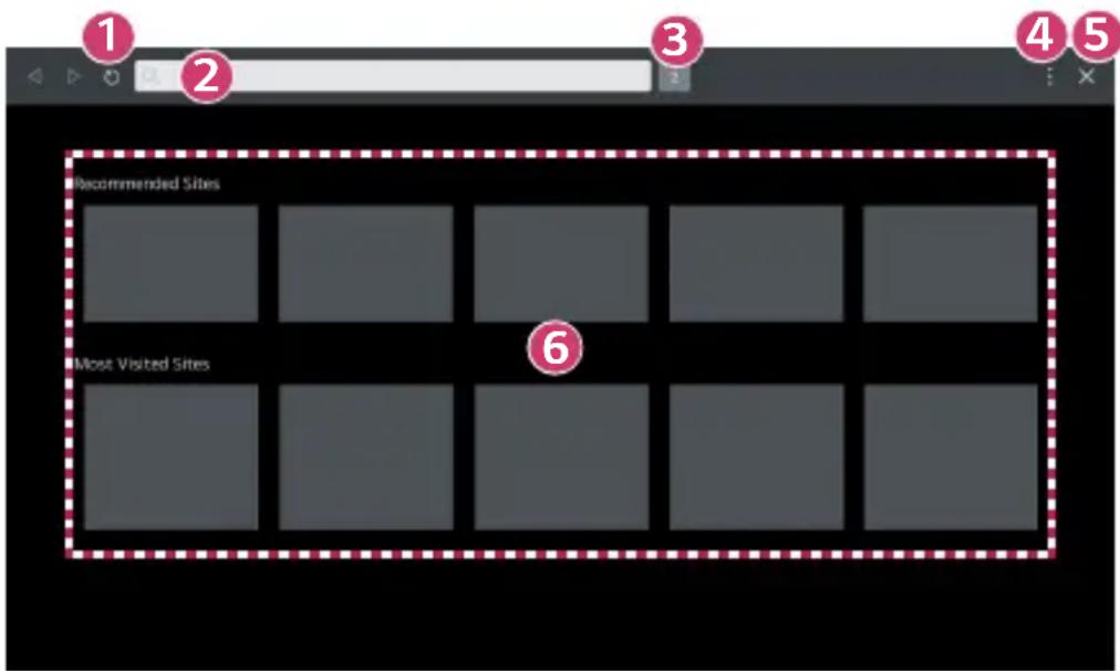 LG CineBeam HU915QE - Utilisation du [Navigateur Web] - 1