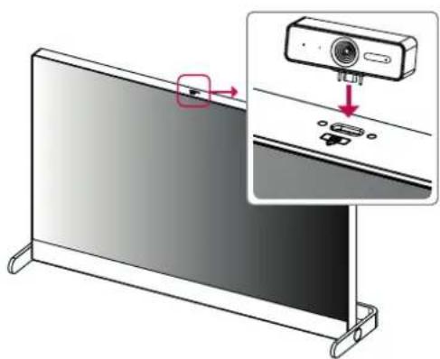 LG Libero 27BQ70C - Installatie van de webcam - 1