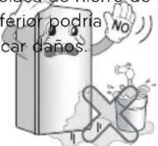 ferior podria car daños. No