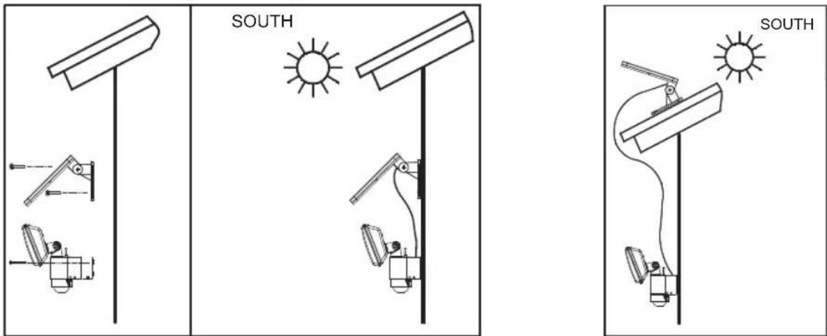 BRENNENSTUHL SOL 80 ALU IP 44 - SAULĖS BATERIJŲ MODULIŲ IR ŠVIESTUVO SUMONTAVIMO INSTRUKCIJOS - 1