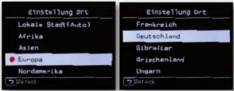 Telestar DIRA M 1 A - Einstellungen Ort - 1