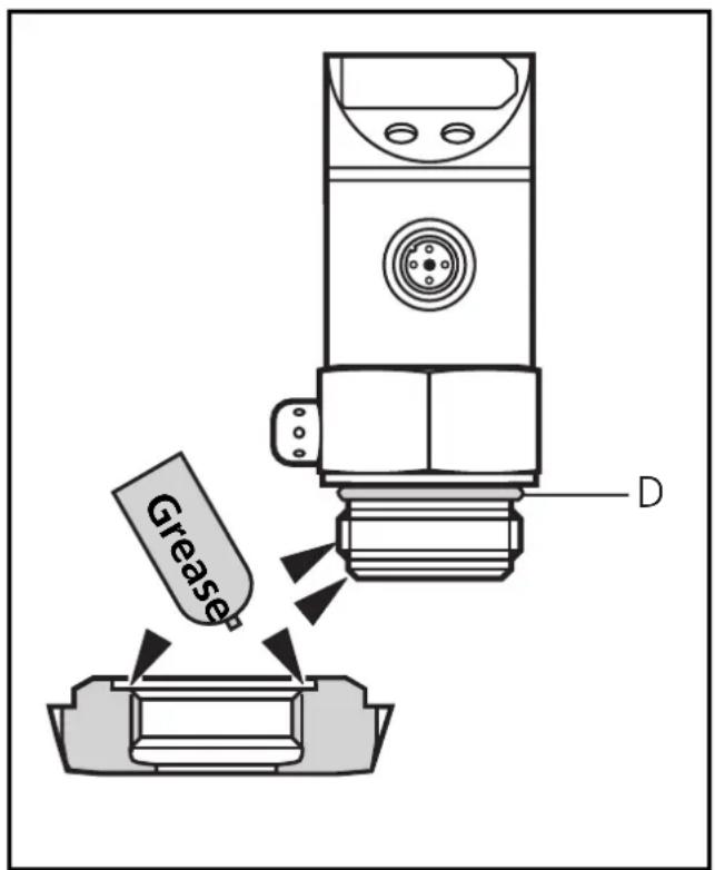 IFM PF3154 - Mounting of the adapter Step 1 - 1