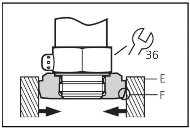 36 E F