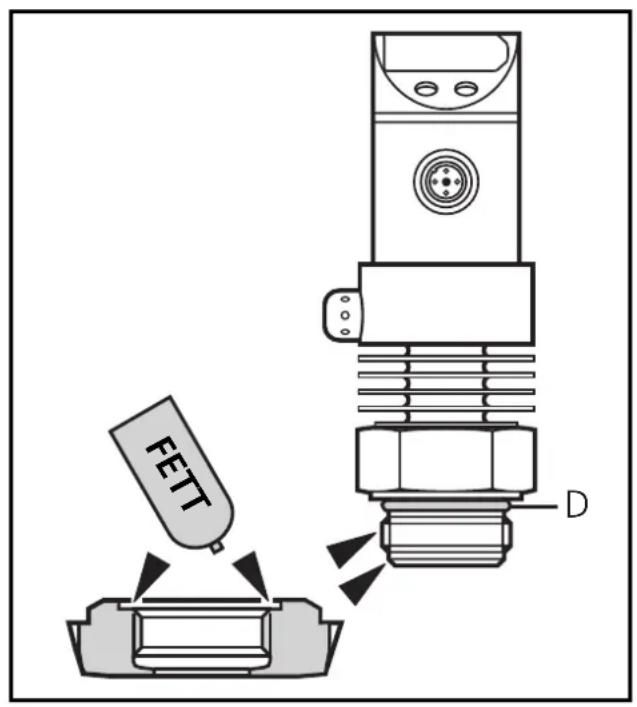 IFM PH1214 - Montage des Aseptoflex-Adapters Schritt 1 - 1