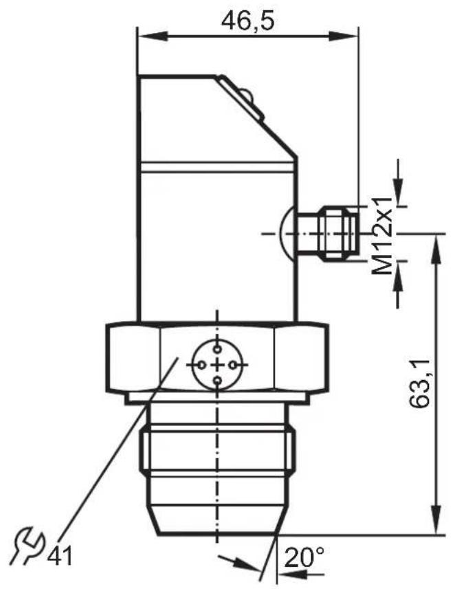 IFM PF003A - Maßzeichnung / Scale drawing / Dimensions - 2