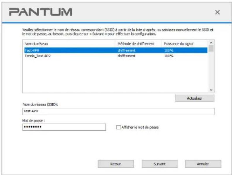 PANTUM CM1100ADN - Méthode de configuration d'outil de réseau sans fil - 4