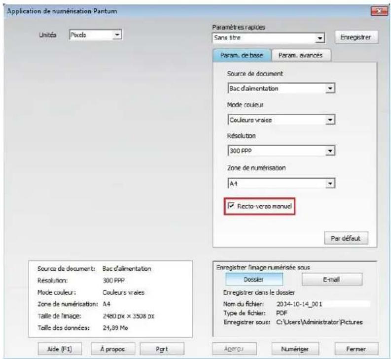 PANTUM CM1100ADN - Numérisation duplex dans le système me windows - 2
