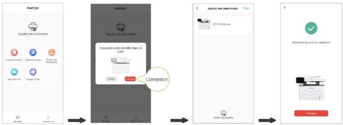 PANTUM M7310DN - Recherche d'une imprimante dans le réseau local - 1