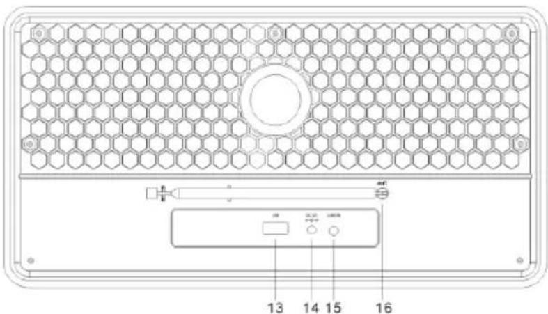 Auna Glastonbury DAB - Vista trasera - 1