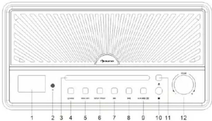 Auna Glastonbury DAB - Vue de face - 1