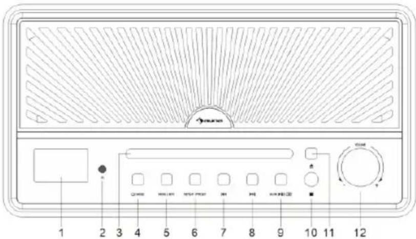 Auna Glastonbury DAB - Vista frontal - 1