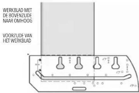 WERKBLAD MET DE BOVENZUDE NAAR OMHOOG VOORZUDE VAN HET WERKBLAD