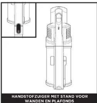 HANDSTOFZUIGER MET STAND VOOR WANDEN EN PLAFONDS