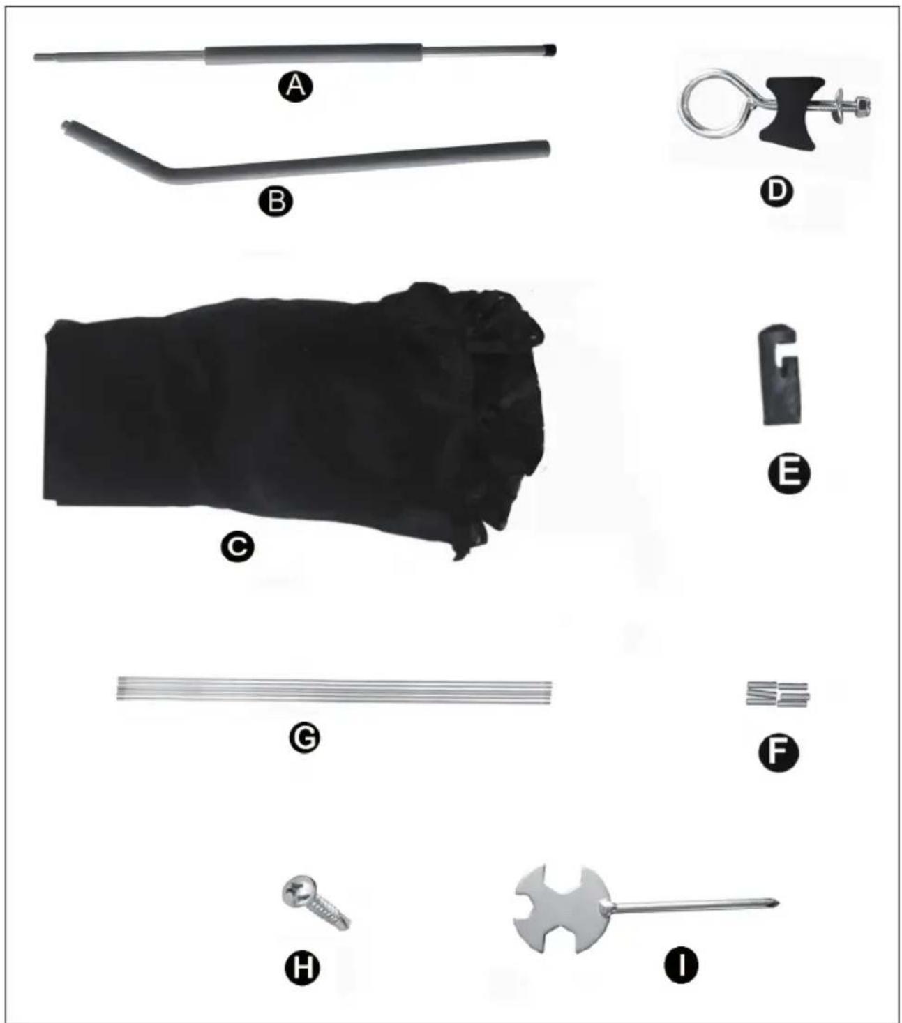 Klarfit Jumpstarter - PARTES INDIVIDUALES DE LA RED DE SEGURIDAD - 1