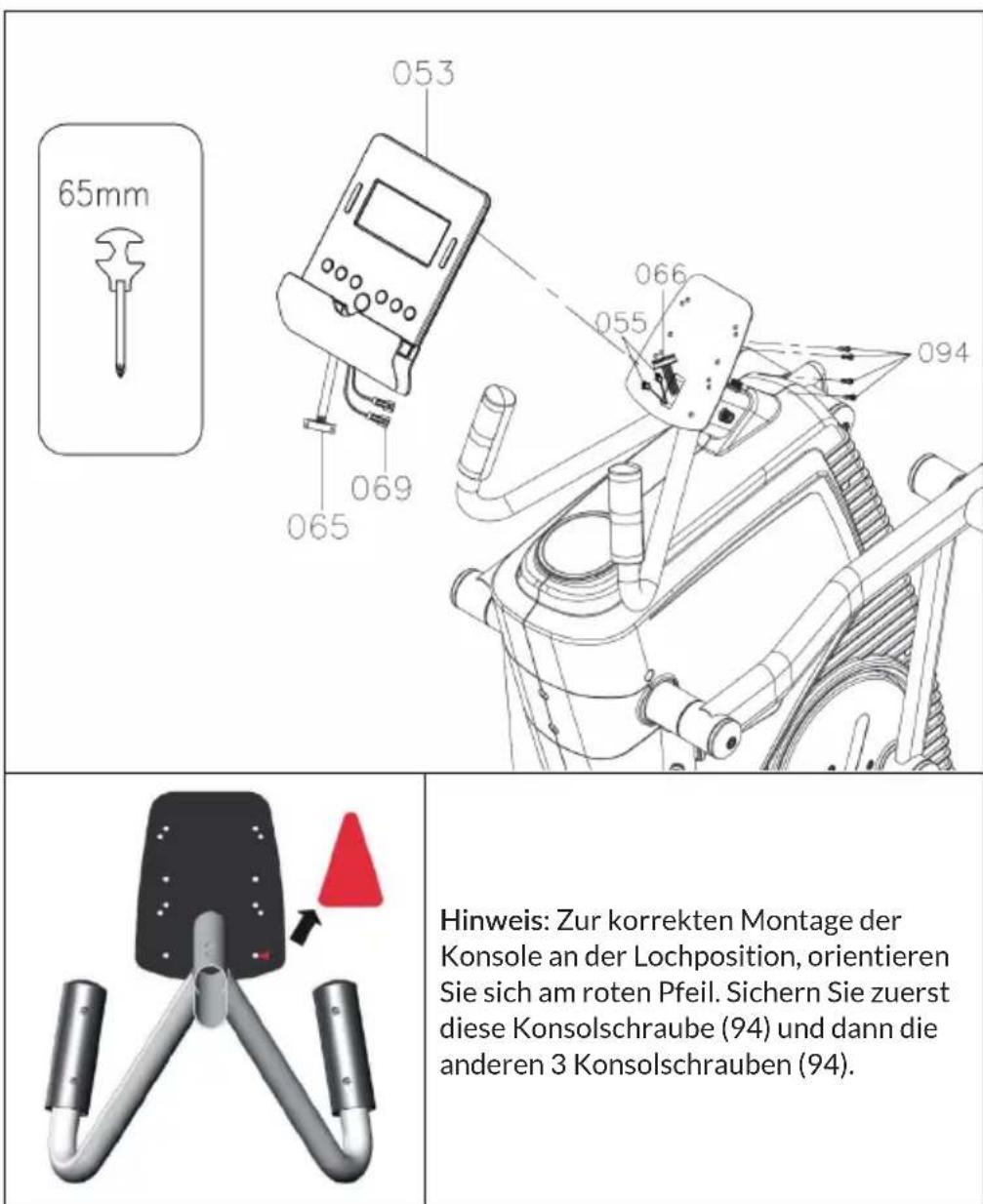 Capital Sports Helix Stride - Schritt 11: Anbau der Konsole - 1