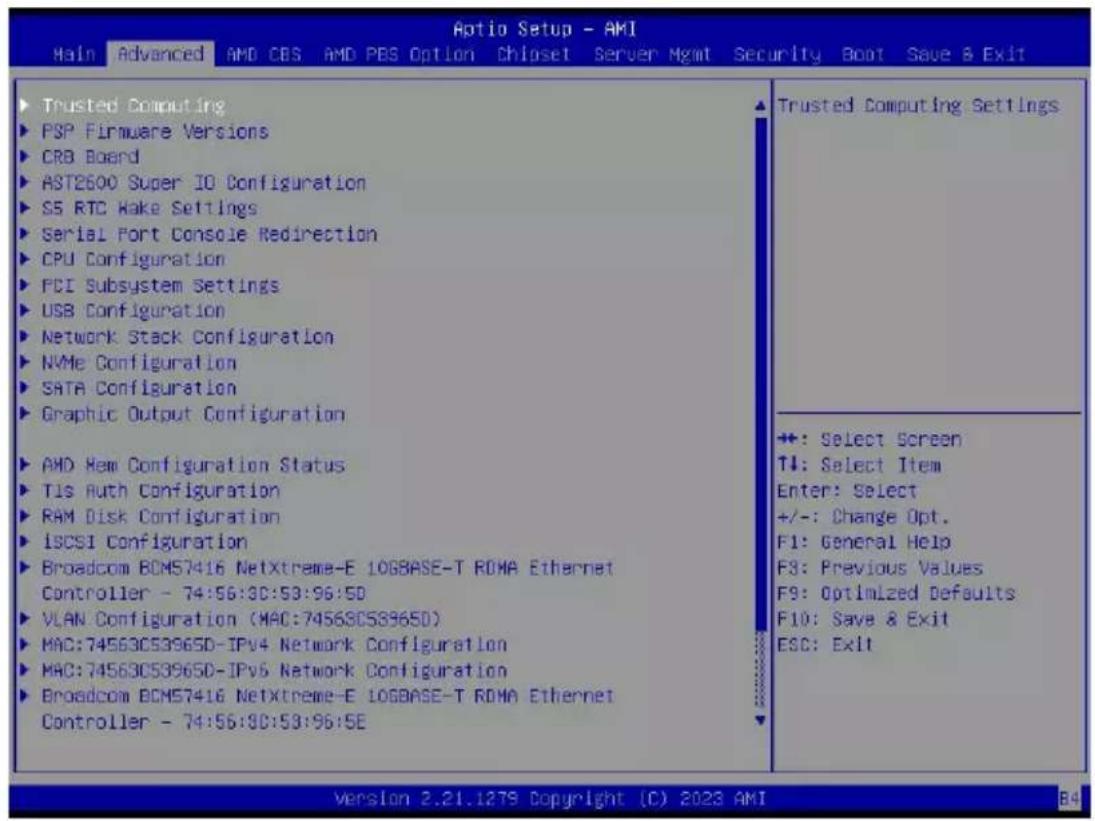 GIGABYTE MZ73LM0 - When "Boot Mode Select" is set to Legacy in the Boot > Boot Mode Select section - 1