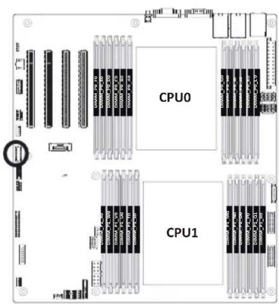 GIGABYTE MZ73LM0 - 17) BP_1 (HDD Backplane Board Header) - 1