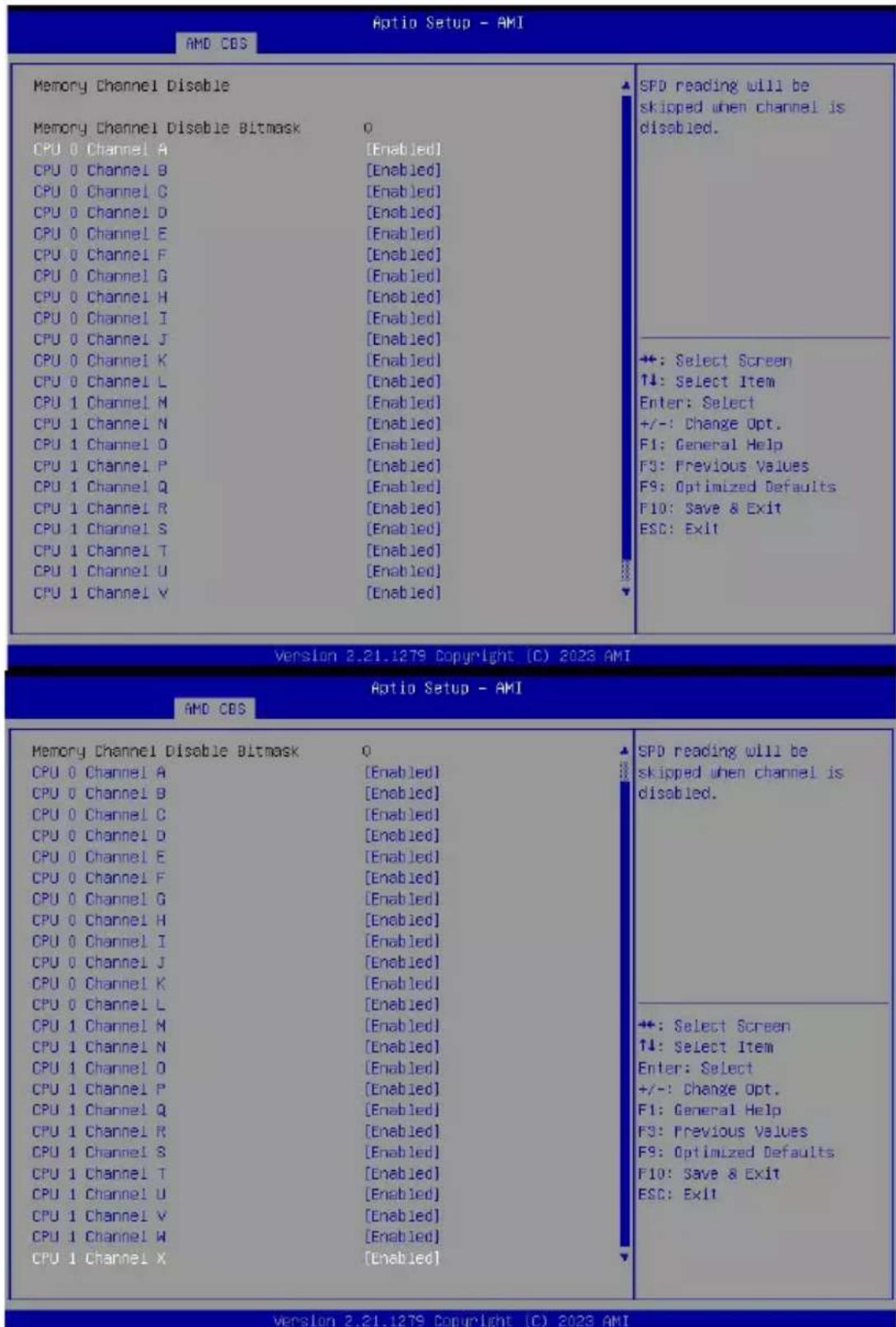 GIGABYTE MZ73LM0 - 2-3-3-2-2 Memory Channel Disable - 1
