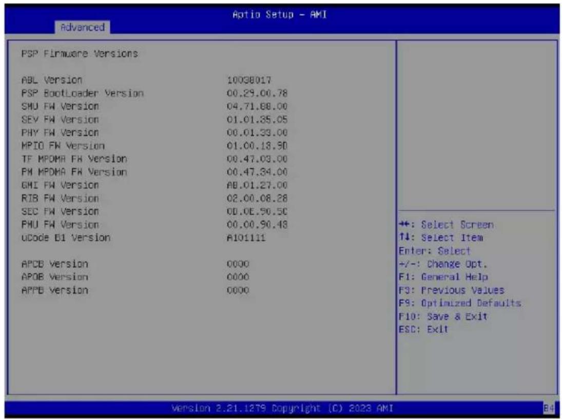 GIGABYTE MZ73LM0 - 2-2-2 PSP Firmware Versions - 1